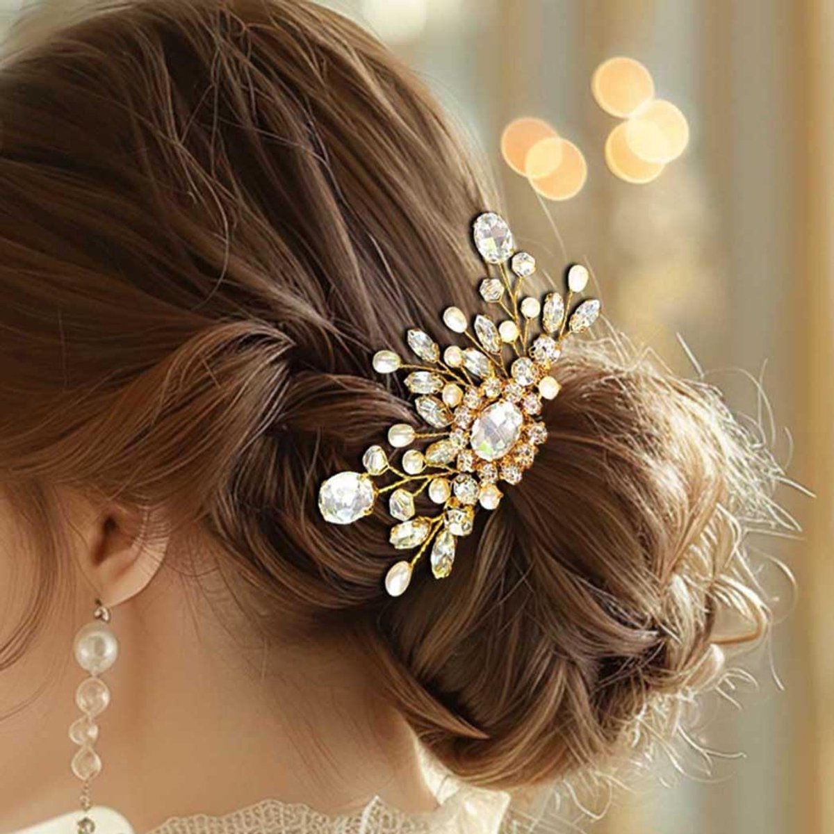 Glanzende Strass Haarspeld Kam met Kristallen voor Dames en Meisjes Feest & Bruiloft