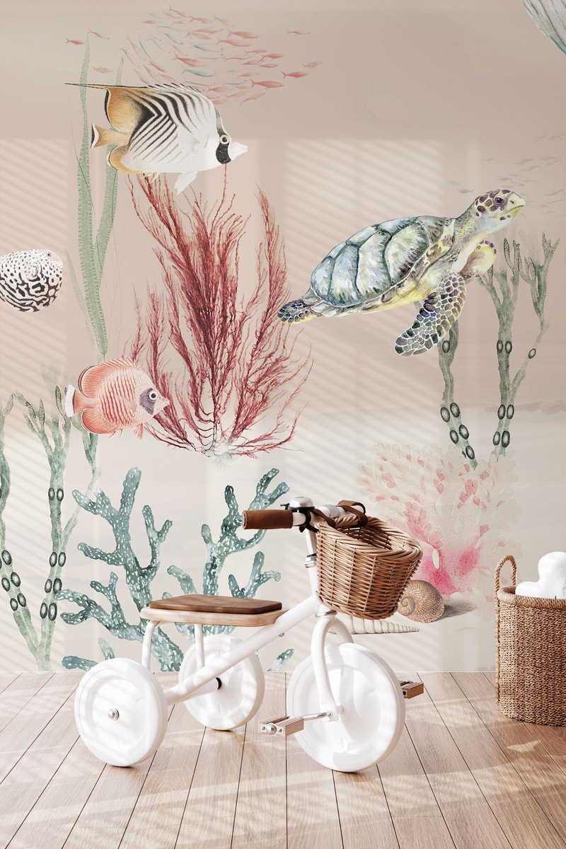 Aqua Adventures Blush 300cm breed x 280cm hoog