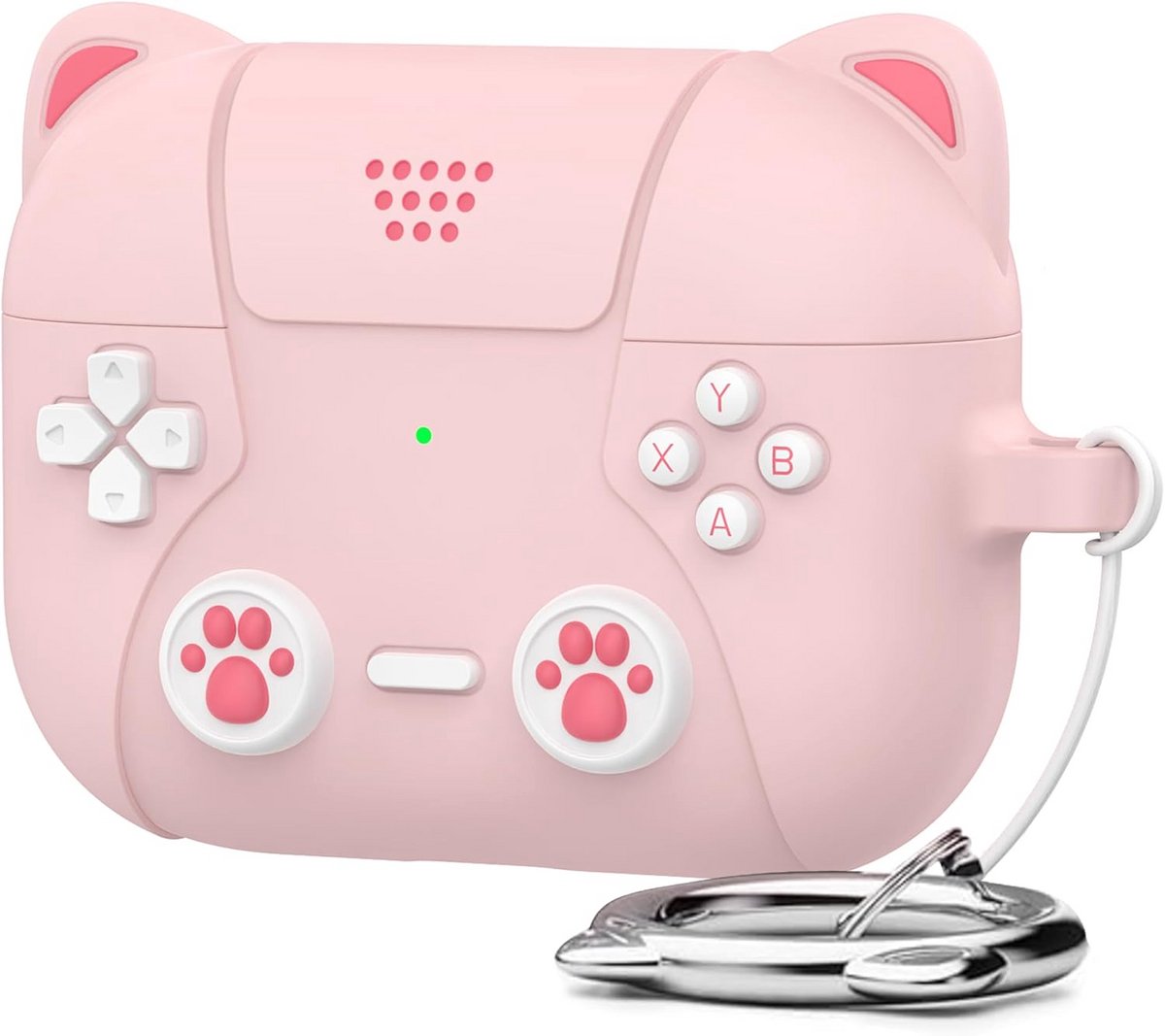 Schattige Katten Siliconen Hoesje voor AirPods Pro (3e Gen) - Handheld Gameconsole Design
