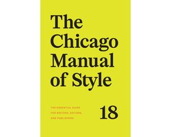 The Chicago Manual of Style, 18th Edition