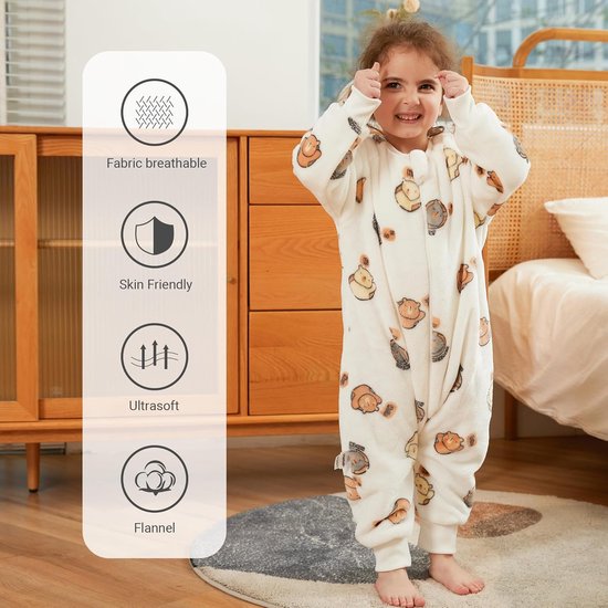 Warme Slaapzak met Voeten voor Kinderen en Peuterkleding met Lange Mouwen - 1-6 Jaar — afbeelding 2