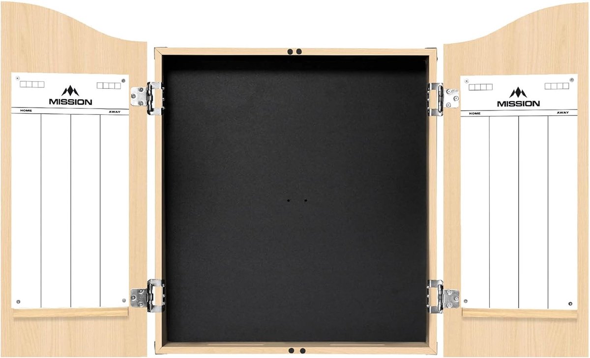 Deluxe Heavy Duty Dartkast met Markeringsborden en Licht Eiken Afwerking