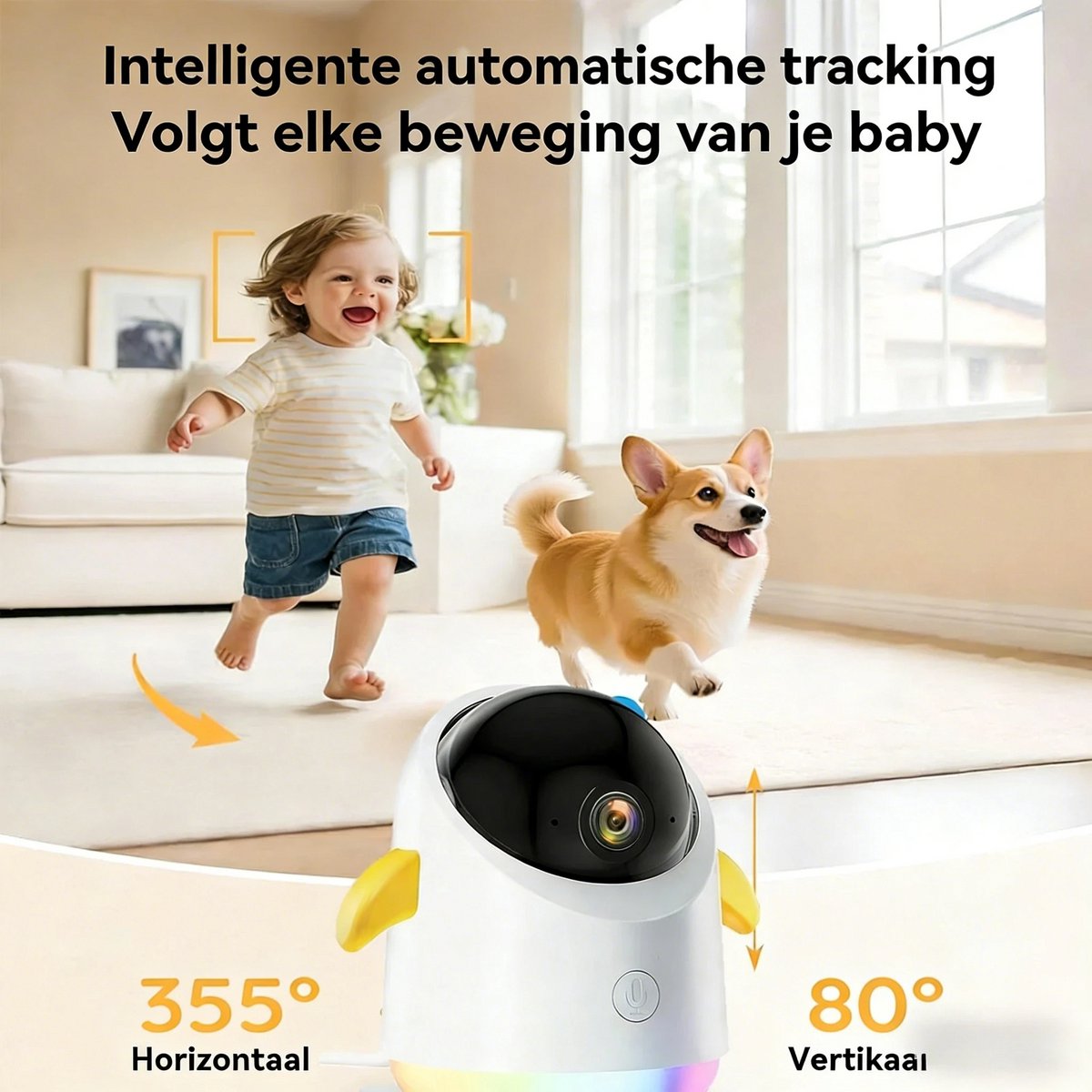 Shenzhen Babyfoon met 2 Camera's en 5 Inch Scherm - afbeelding 3