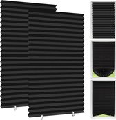 Verduisterend gordijn - Set van 2 tijdelijke gordijnen, niet boren, met 4 clips, Geschikt voor slaapkamer, keuken, badkamer, 150x60cm