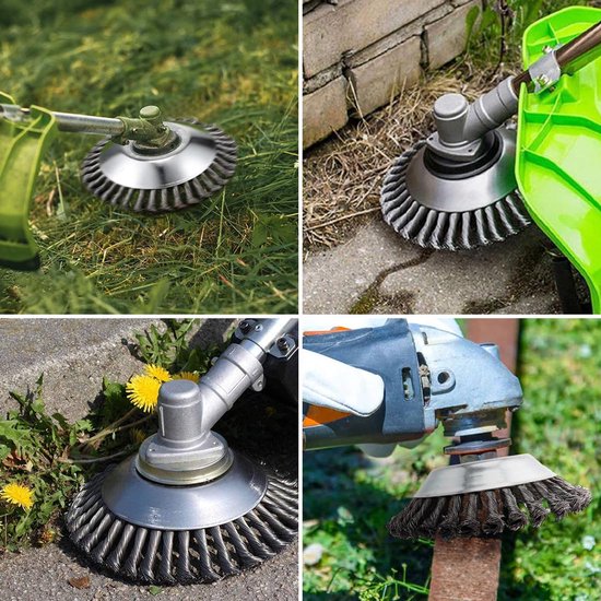 Effectieve Onkruidborstel voor Trimmers en Bosmaaiers - Draadborstel voor Mosverwijdering in Tuin en Opbrengst van Merkloos	 — afbeelding 3
