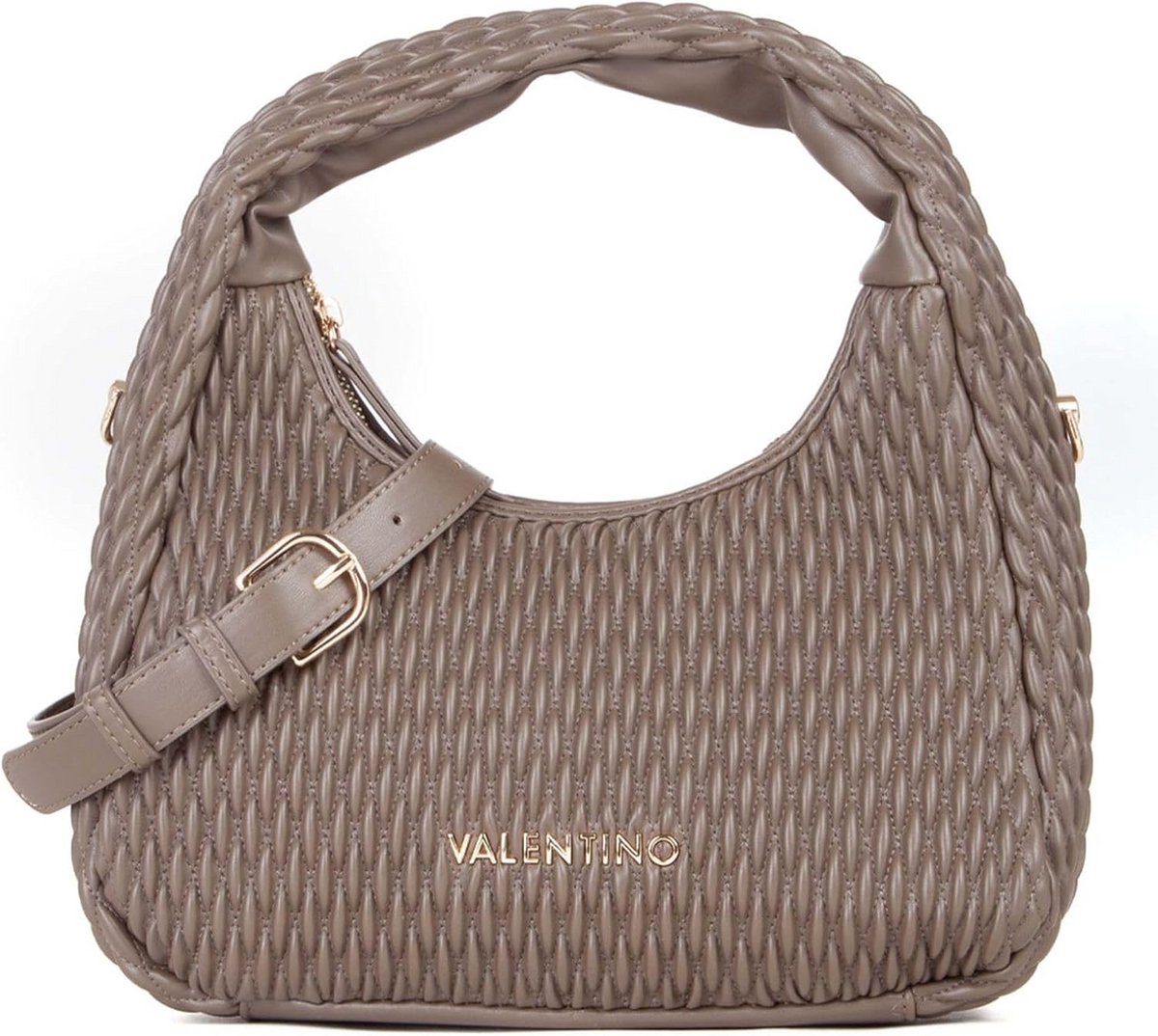 Trendy Dames Schoudertas 'Lady Frequency' Synthetisch Taupe/Bruin - Stijlvolle Crossbody Tas
