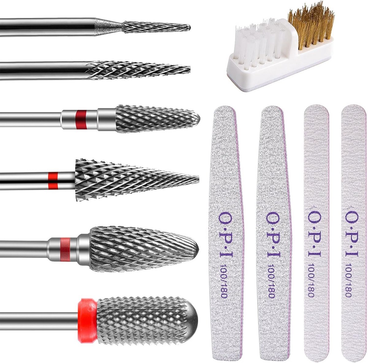 Set van 11 Elektrische Nagelvijl Accessoires 3/32 Inch - Professionele Manicure Bits