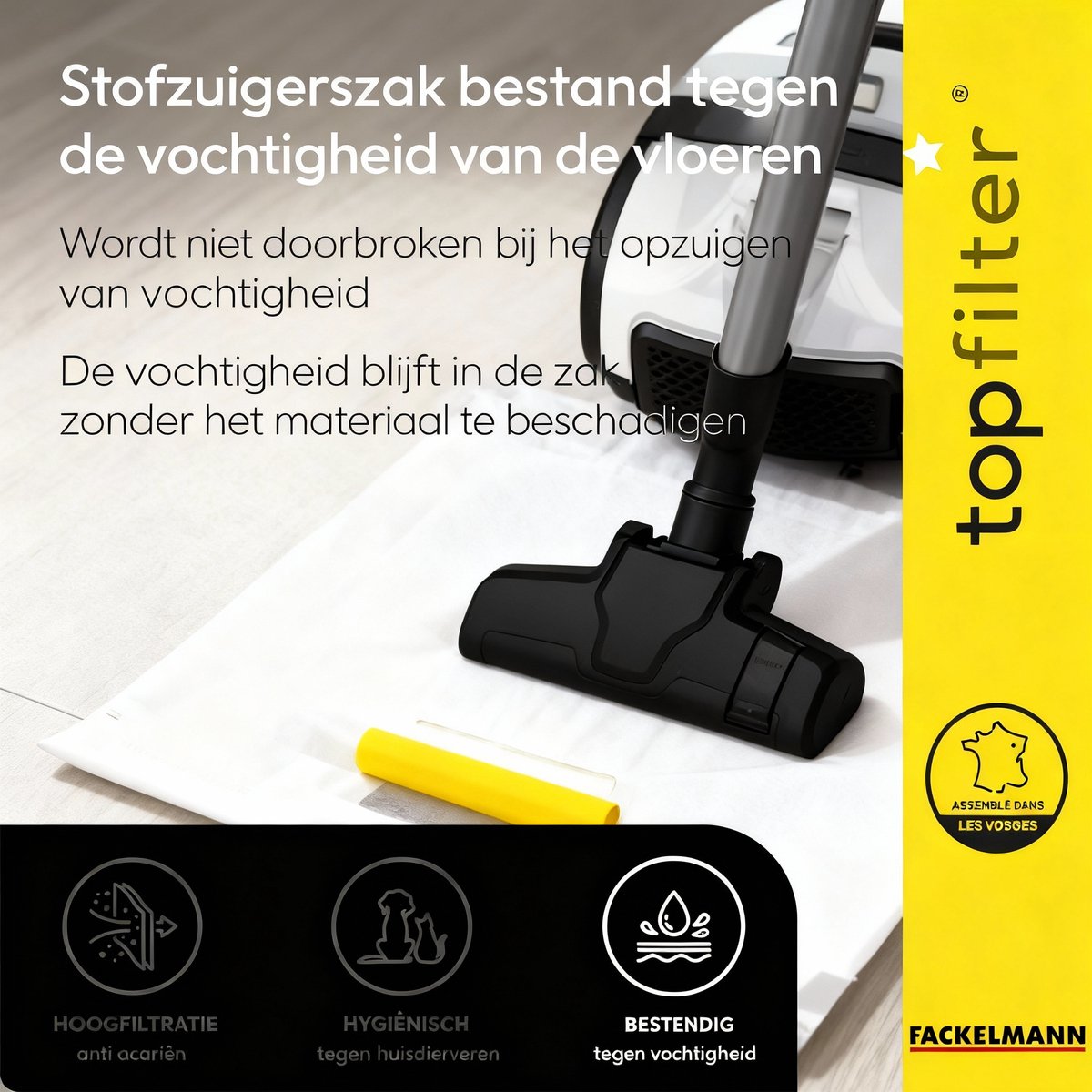 Set van 4 stofzuigerzakken voor Rowenta TopFilter Premium