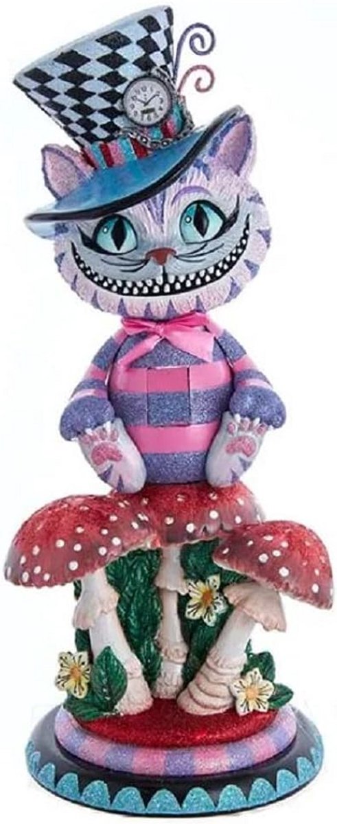 Houten Notenkraker Figuur 38 cm Kattensnoepje Paddenstoeldecoratie