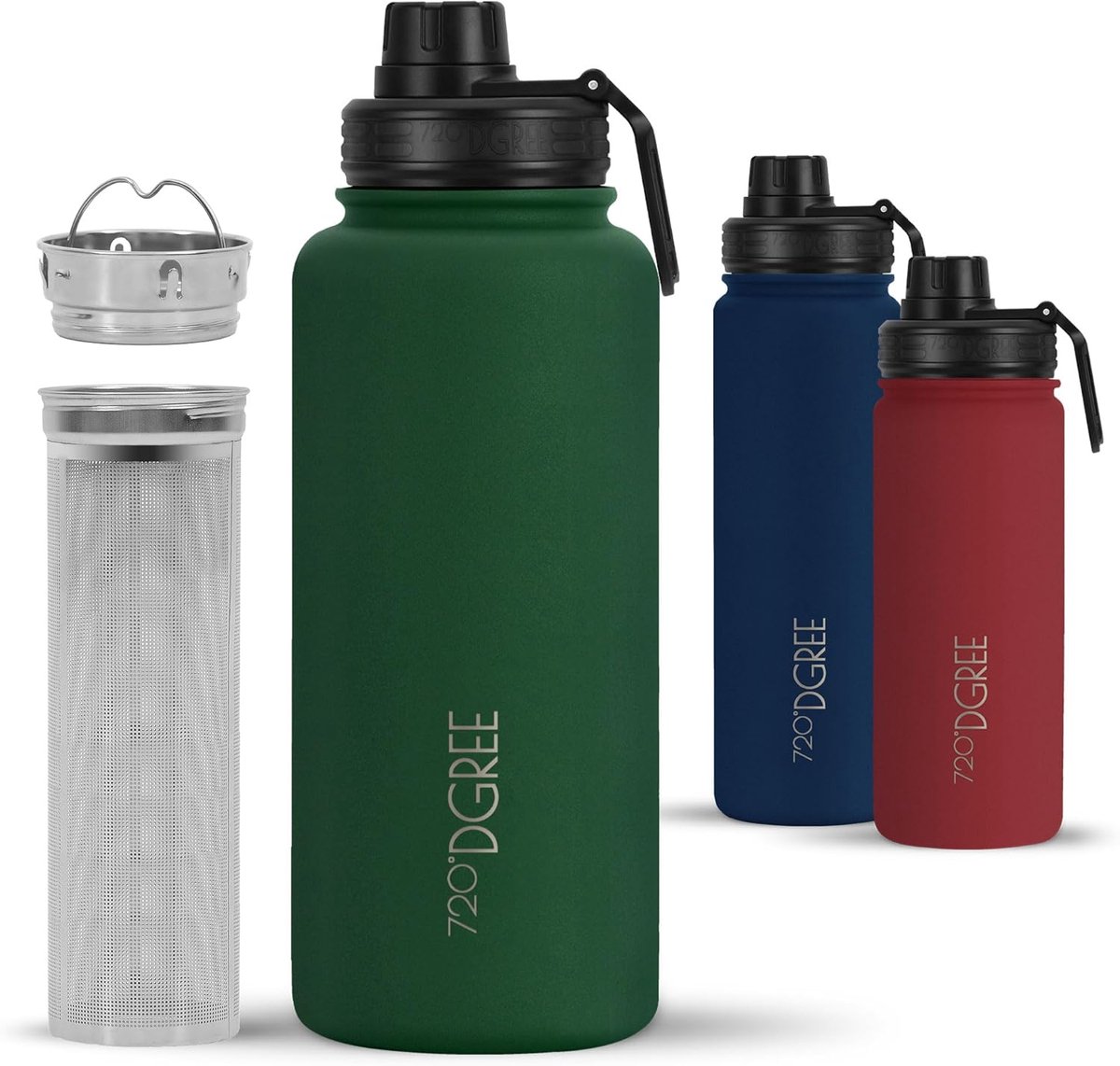 Thermosfles 950 ml RVS - Lekvrij & Geschikt voor Koolzuur - Isolatiefles met Fruitcontainer