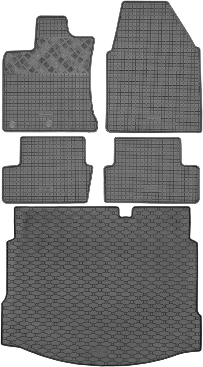 Max-Dywanik Rigum RKK Set - Nissan Qashqai I Crossover - Rubber - Zwart