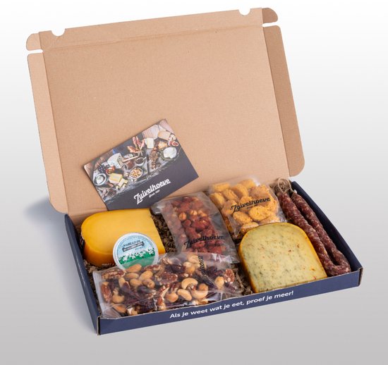 Zuivelhoeve Borrel Hollands Brievenbuspakket Borrelpakket cadeau - Borrelbox voor thuis - Snackpakket - Cadeaupakketten eten & drinken - Alles voor de Borrelplank - Altijd vers - Proef & Geniet