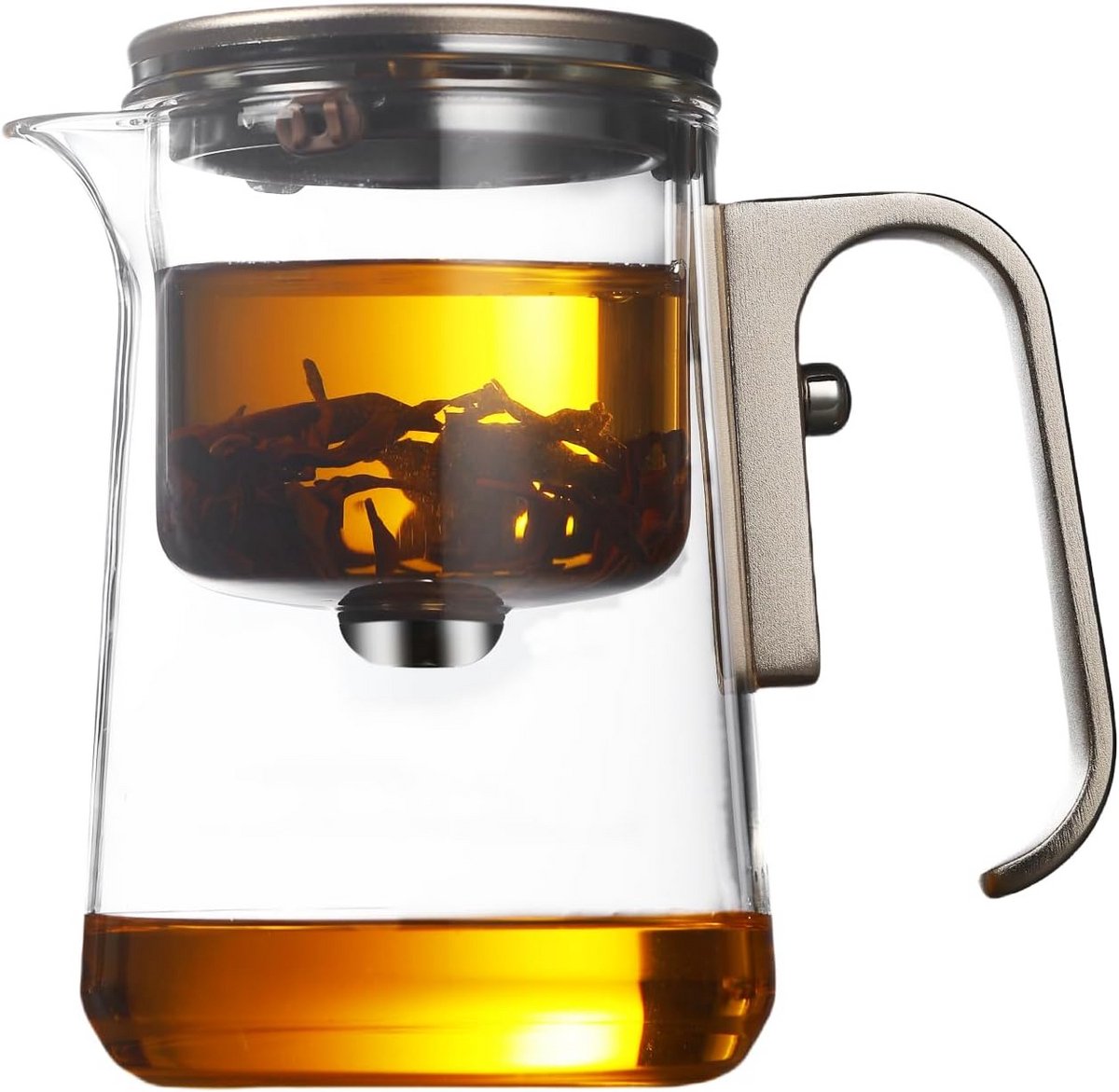 Creatieve Magnetische Glazen Theepot met Infuser en Zeef - 800 ml