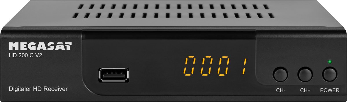 MegaSat HD 200 C V2 HD-kabelreceiver Front-USB Aantal tuners: 1