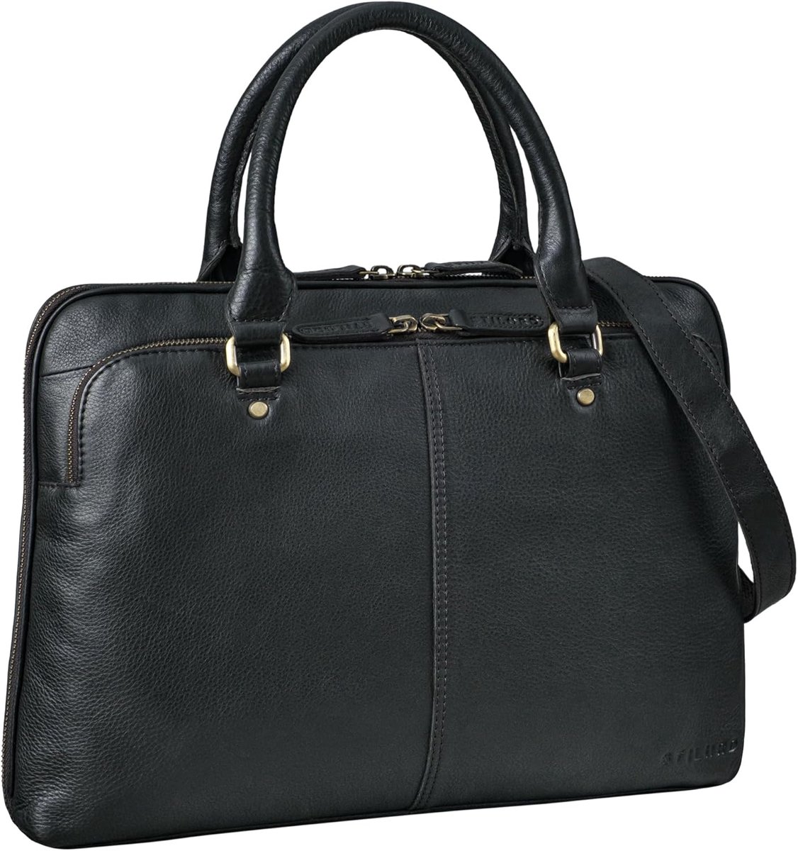 Leren Laptoptas 13.3 Inch Vintage Business Tas voor Dames en Heren