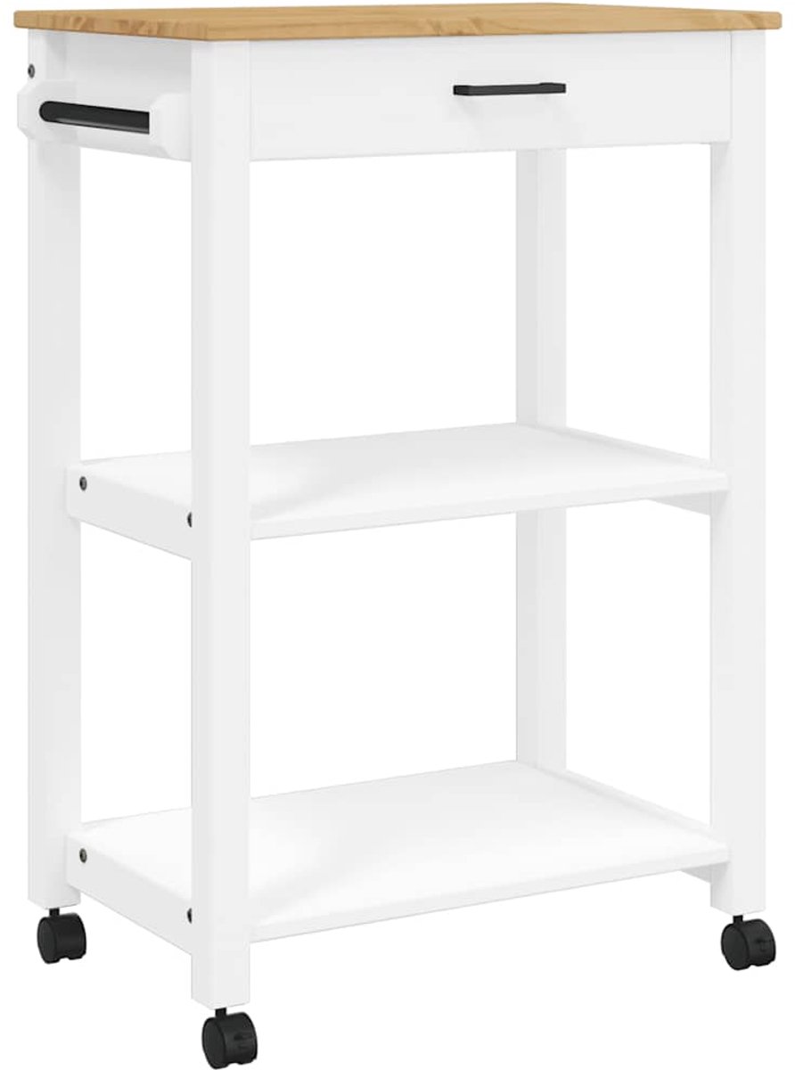 vidaXL - Keukentrolley - MONZA - 60x40x88,5 - cm - massief - grenenhout