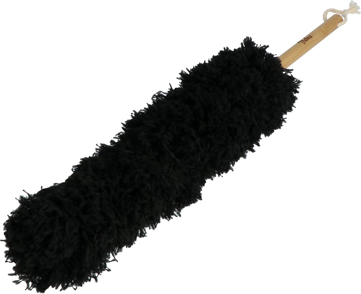 Valma ECO Bamboe Plumeau - Duurzame milieuvriendelijk bamboe steel – Lengte 56cm - Efficiënt schoonmaken van luxaflex, jaloezieën, lamellen & hoge planken - Ophangkoord