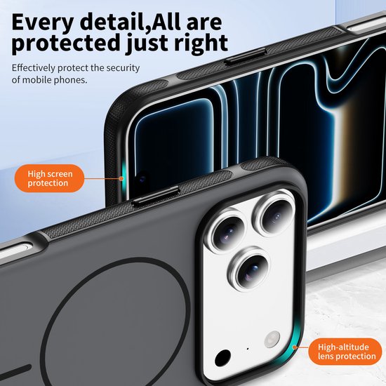 Étui IYUPP compatible avec iPhone 17 - Compatible avec MagSafe - Avec Support Kickstand - Coque Arrière - Vert