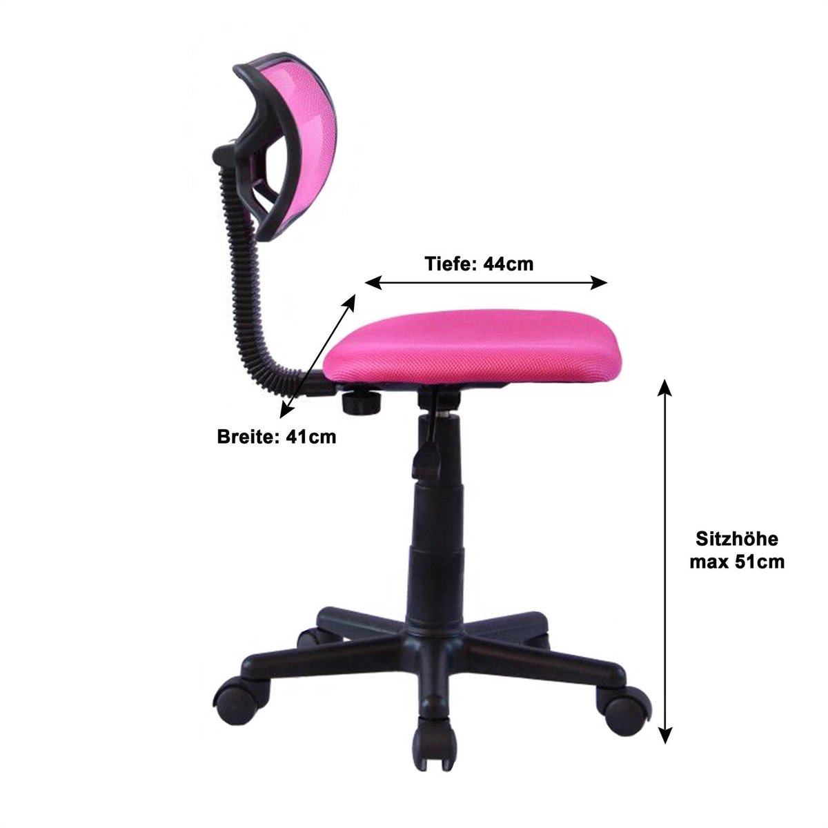 Kinderdraaistoel MILAN roze