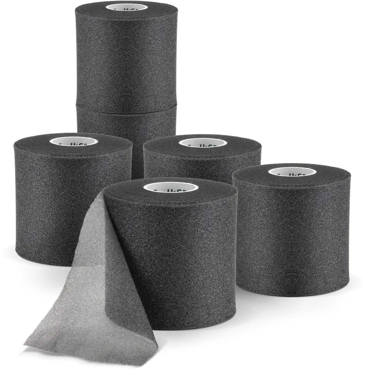U-Sport Athlete Underwrap - Zwart - 6 stuks - 7 cm x 27 m - Onderbandage - Huidbescherming bij Sporttape