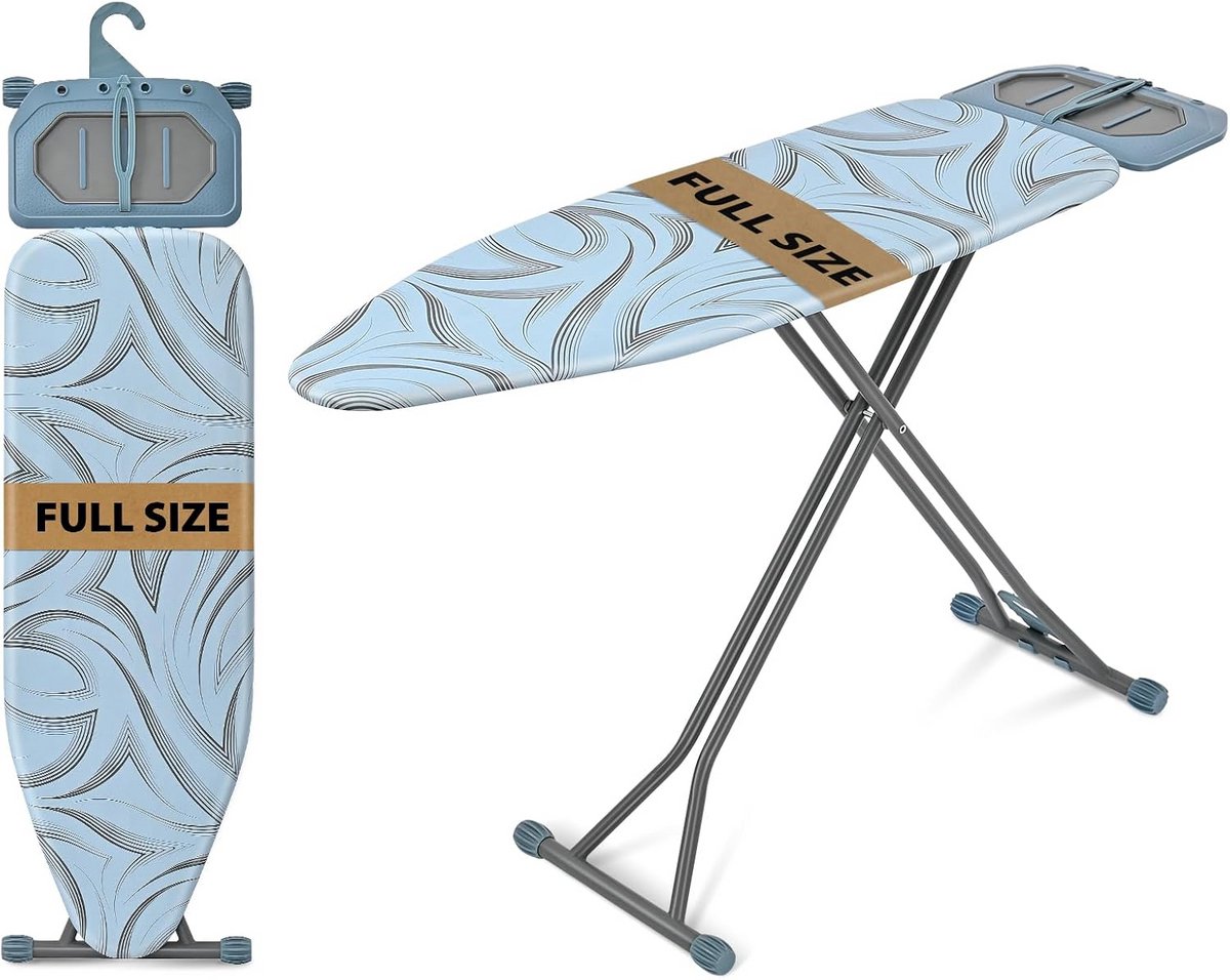 Opvouwbare Strijkplank 115x38 cm met IJzerhouder en Kledinghanger