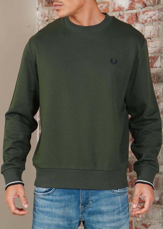 Sweatshirt col rond Fred Perry - crtgrn snwt nvy
