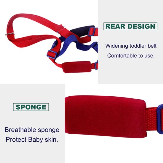 Child Safety Belt for Walking, 2-in-1 Adjustable Baby Harness, Learning Harness for Babies and Children, Anti-Loss Wristband (1 Pack) van Merkloos — afbeelding 2