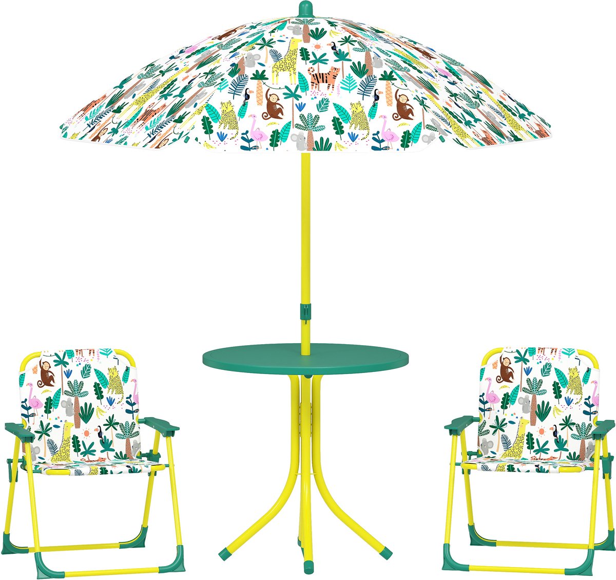 Aiyaplay Kindertuinset-Staal, kunststof-49,5L x 49,5B x 50H cm-Groen