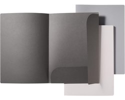 Documentenmappen Set - Offerte Mappen - Documenten Presenteren - 100% Gerecycled Papier - DIN A4 - Grijs Tinten