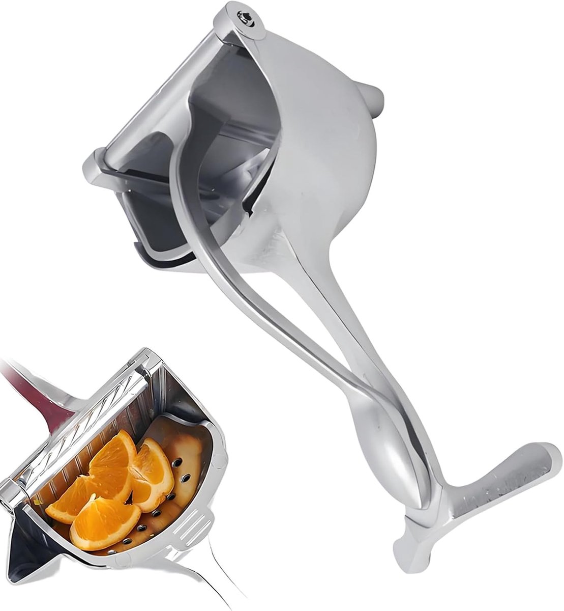 Citroenpers - Handpers Citrus - Verse Sappen Maken - Draagbaar Ontwerp - 10x13x10cm - Metaalverf
