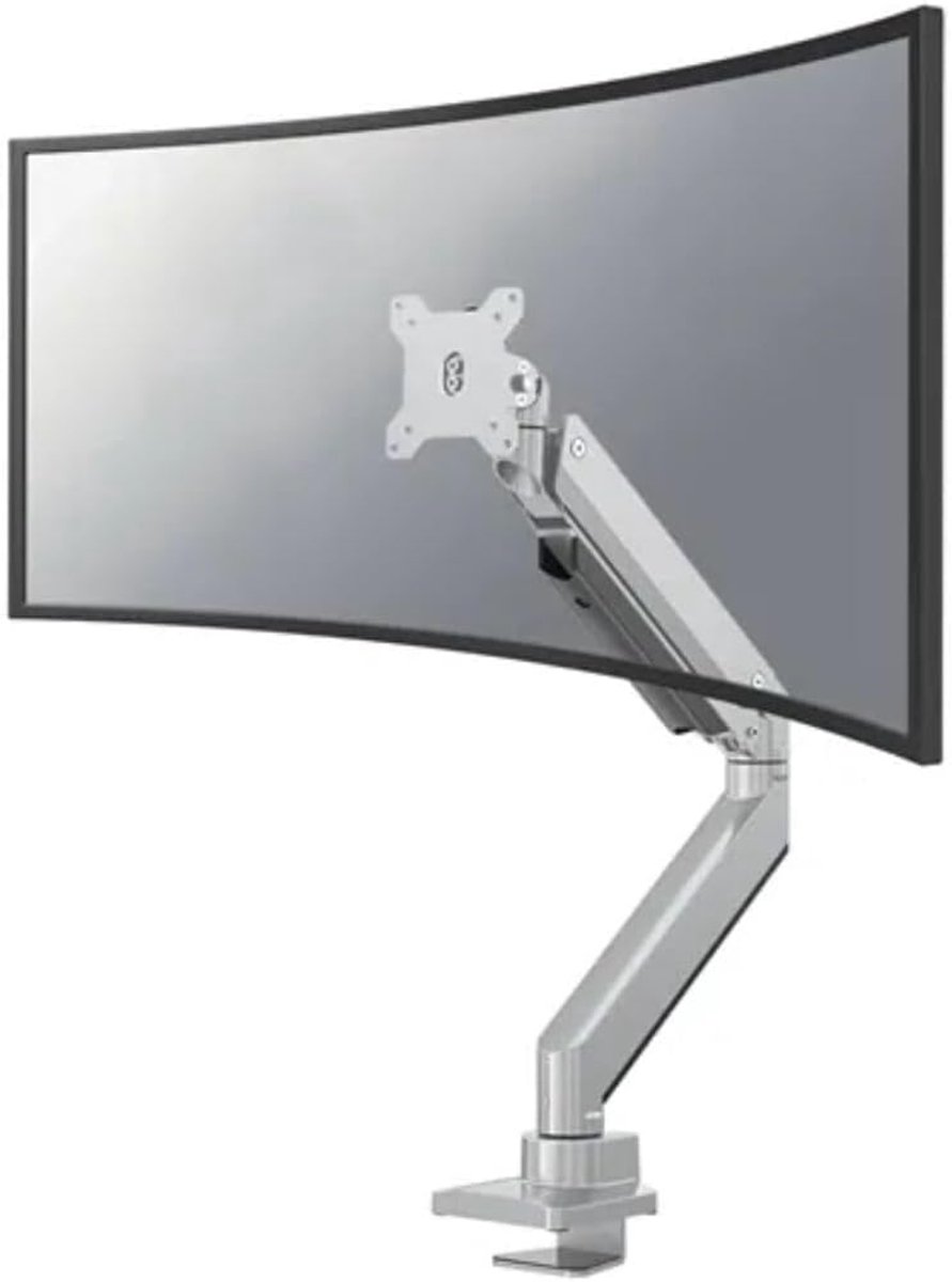Monitorarm Tafel - Bureau Beugel - Ergonomische Werkplek - Flexibele Verstelling - Tot 49 Inch - Zilver