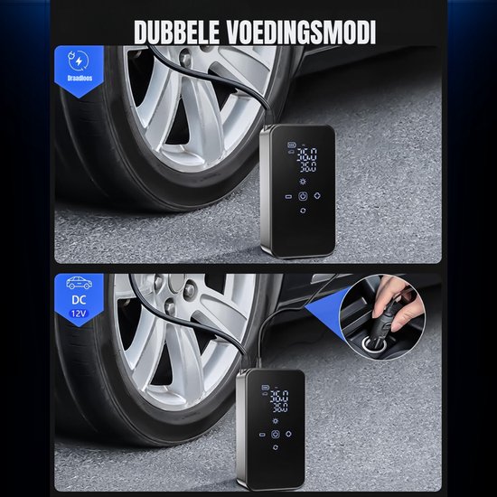 SVN® Fietspomp met Drukmeter - Fietspomp Klein - Fietspomp Handmatig - Zwart - 8cm x 5cm x 16cm — afbeelding 2