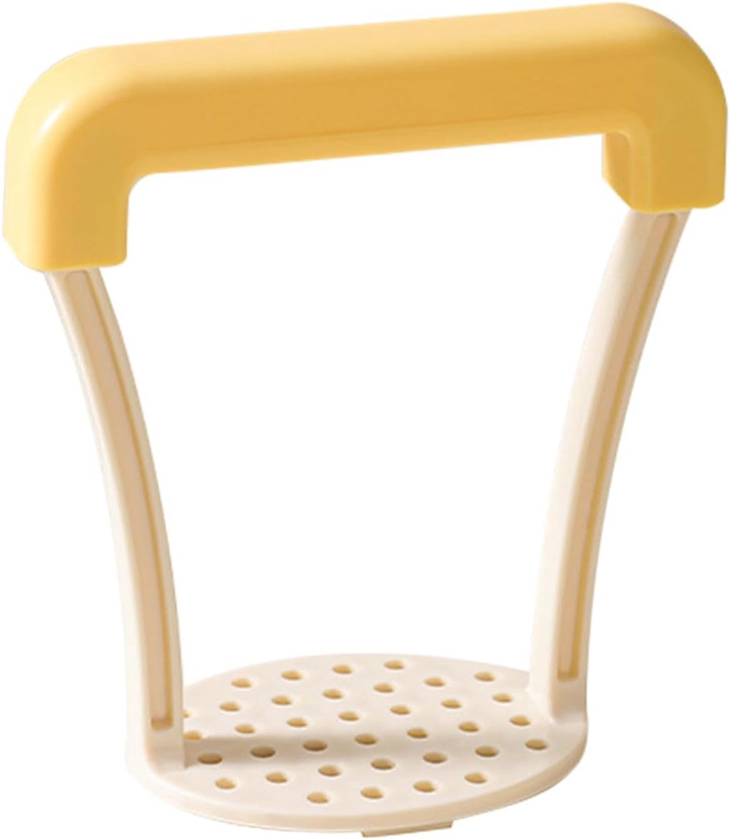 Aardappelstamper - Pureemaker Groenten - Snel Puree Maken - Antislip Handgreep - 13 Cm - Geel