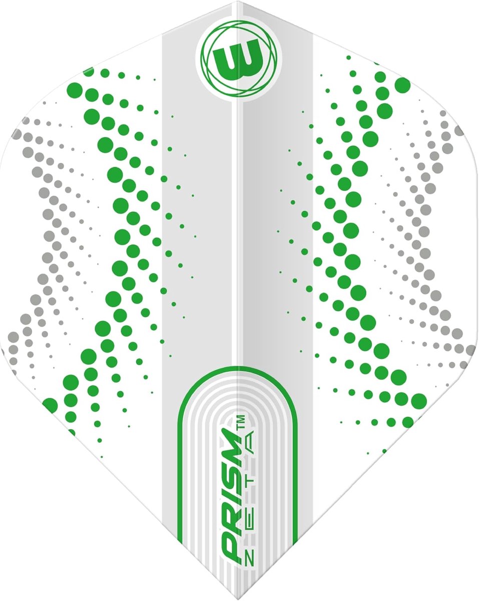 Dart Flights - Vliegjes - Precisie Darts - 100 Micron Laminaten - Set van 3 - Wit Groen
