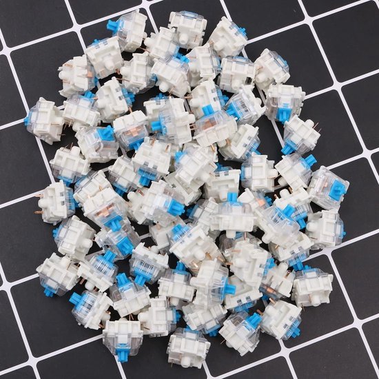 Mechanische Toetsenbord Schakelaars - Lineaire Schakelaars - Gaming DIY - Inclusief Tools - 68 Stuks - Cyaan — afbeelding 2