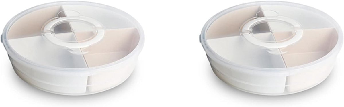 Opbergdozen Set - Groentelade Snacks - Keuken Organiseren - Met Deksel - 31 x 7.5 cm - Roomwit