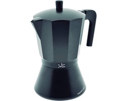 Inductie Koffiezetter - Mokkapot - Espresso Maken - Roestwerende Behandeling - 16 x 14 x 22 cm - Zwart