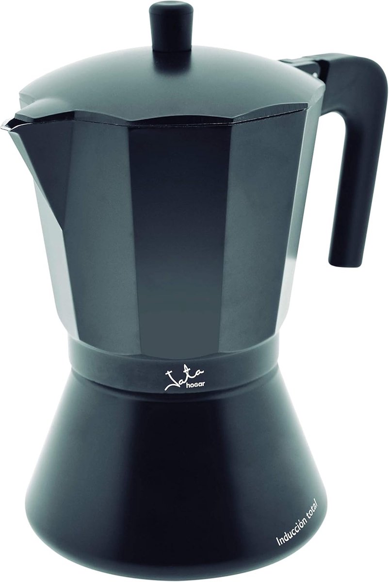 Inductie Koffiezetter - Mokkapot - Espresso Maken - Roestwerende Behandeling - 16 x 14 x 22 cm - Zwart