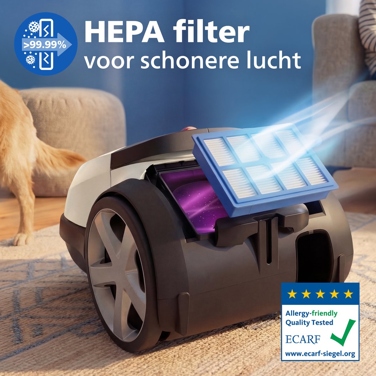Philips 8000-serie Performer LED Stofzuiger met zak - XD8142/12 — afbeelding 6