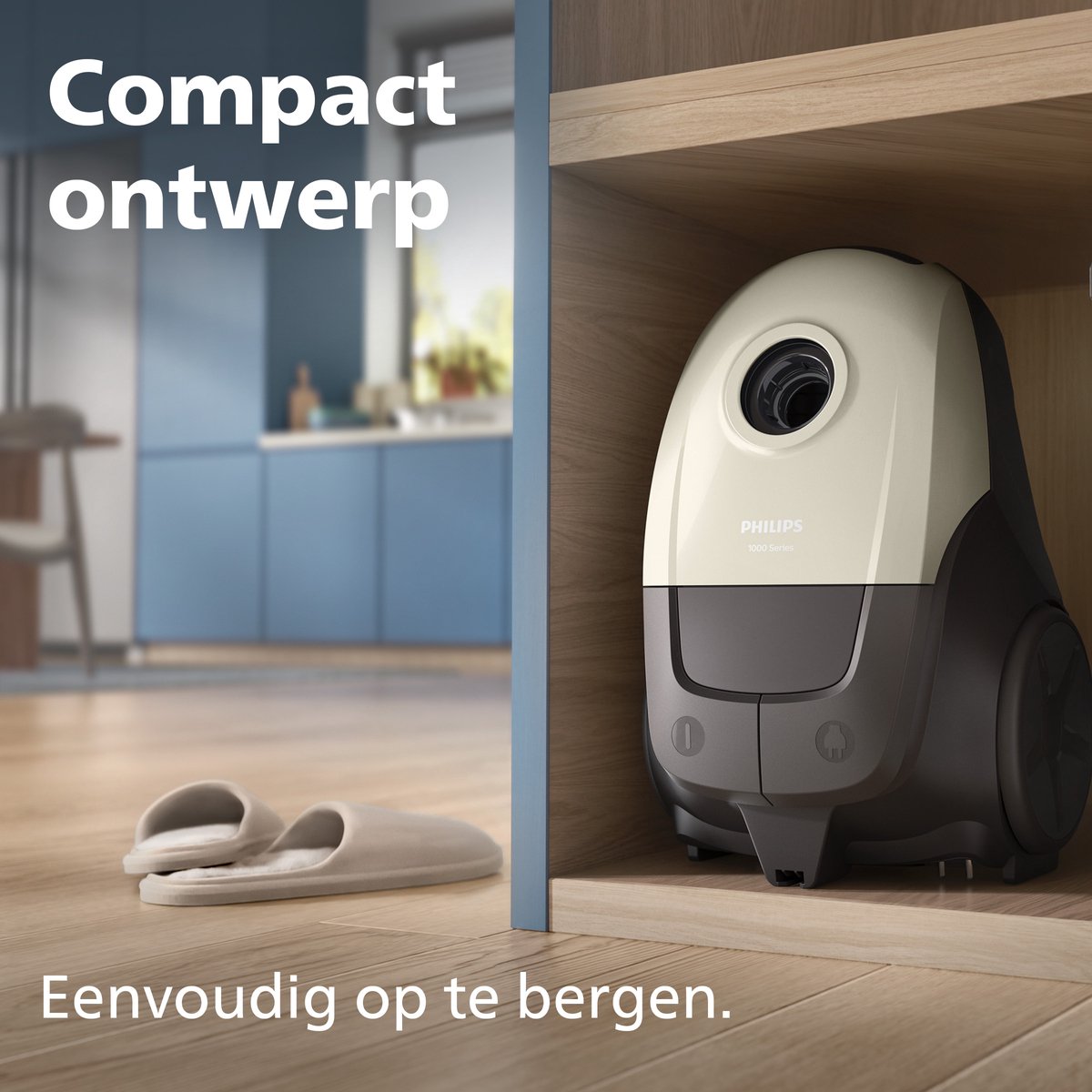 Philips 1000-Serie Stofzuiger met Zak - 750 W - Compact & Lichtgewicht - HEPA-filtersysteem - 9 meter bereik - Inclusief S-Bag - (XD1101/10) — afbeelding 7