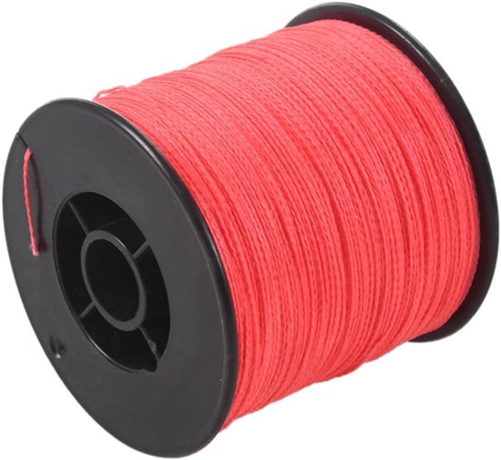 Gevlochten Vislijn - Sterke Lijn - Vissen Vangen - Hoge Treksterkte - 4 x 500m - Rood — afbeelding 3