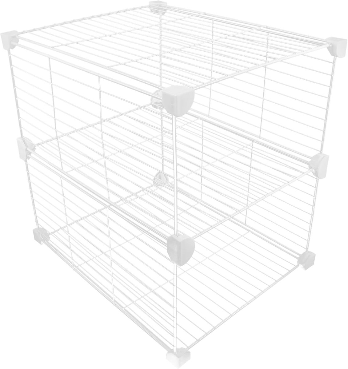 Vriezer Organizer - Koelkast Lade - Voedsel Scheiden - IJzeren Draadmand - 37x36x30 cm - Wit
