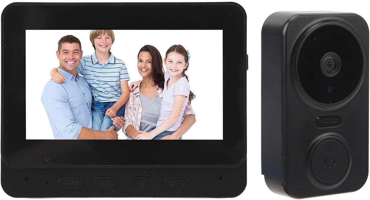 EGoods - Slimme video-deurbel met nachtzicht, intercomsysteem en groothoeklens - WiFi - villa thuiskantoor appartement