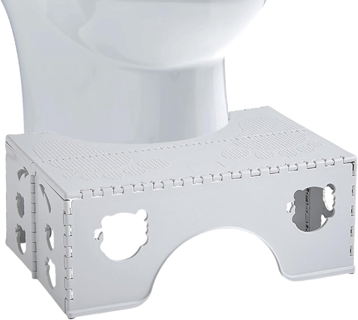 Opvouwbare Hurkkruk - Squatty Kruk Potty - Ontlasting Verbeteren - Ergonomisch Comfort 35 Graden - 18 cm Hoog - Wit