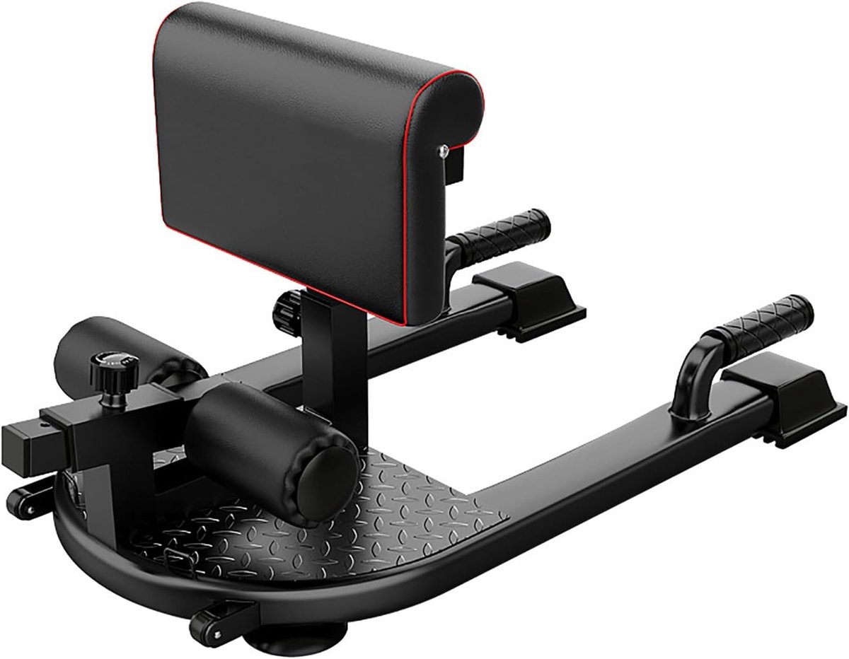 Sissy Squat Machine - Fitness Apparatuur - Thuis Trainen - Verstelbaar Kussen - 86x52x55 cm - Zwart