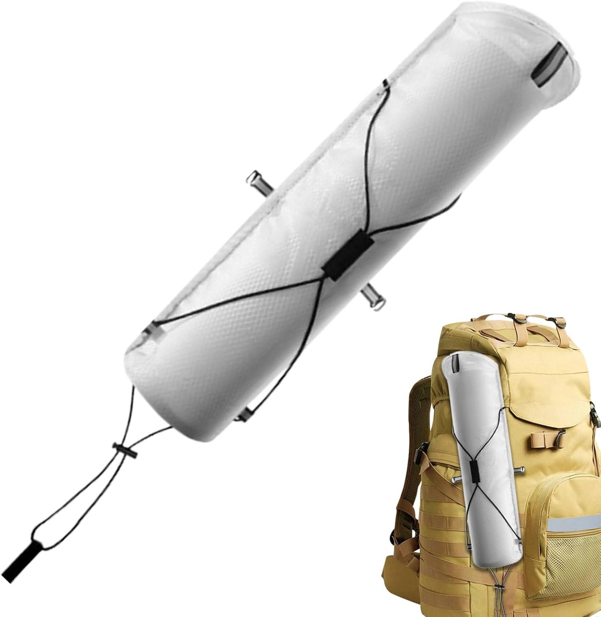 Wandelstokken Opbergtas - Trekkingstokken Draaghoes - Bescherming en Transport - Waterdicht Oxford Materiaal - 40x10cm - Wit