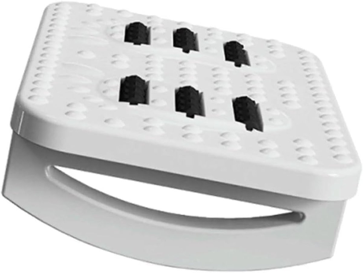 Bureau Voetensteun - Ergonomische Ondersteuning - Comfortabel Zitten - 180° Verstelbaar - Met Massage Rollen - Zwart