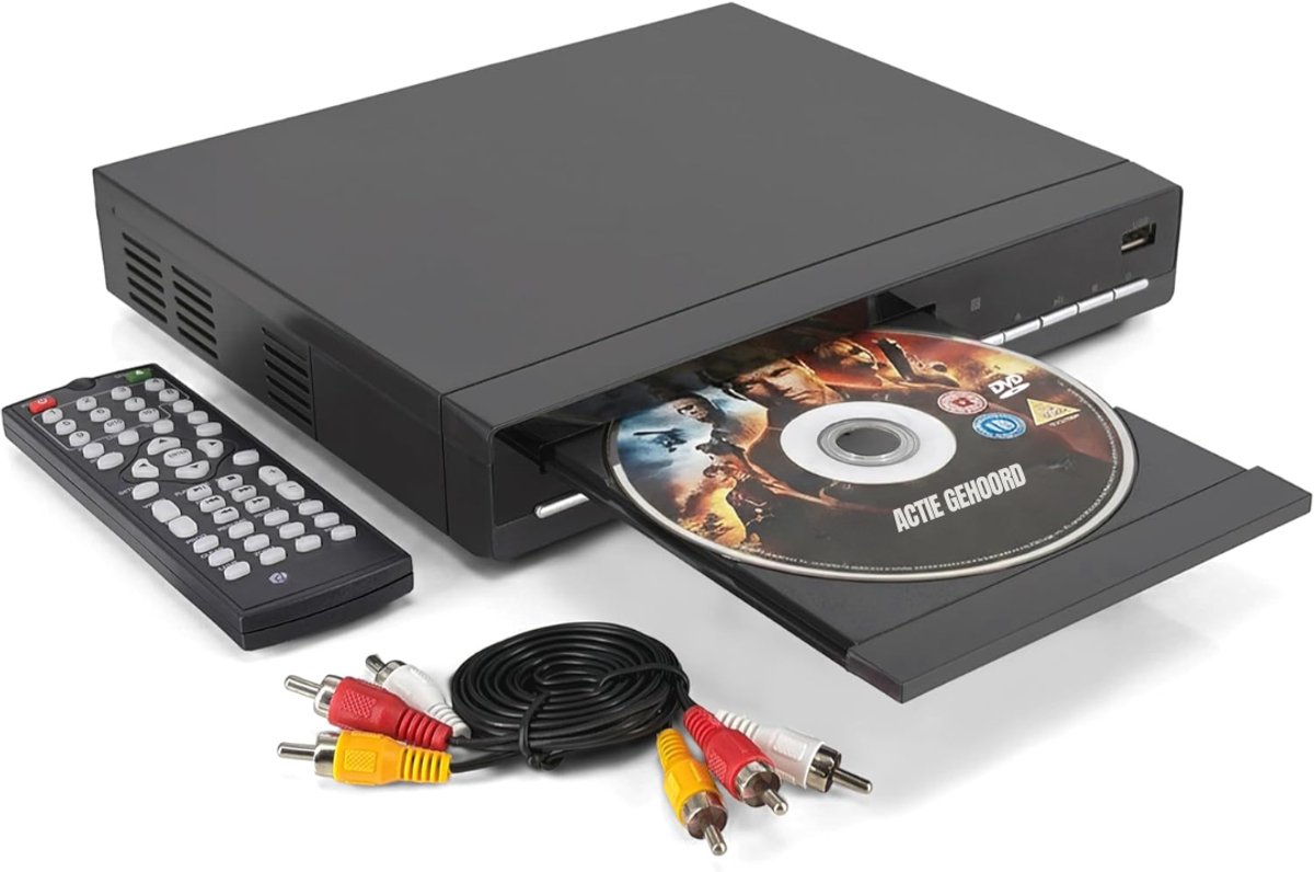 DEXO® DVD Speler met HDMI - Externe Dvd Speler - Blu Ray Spelers - Zwart - 23cm x 23cm x 4cm