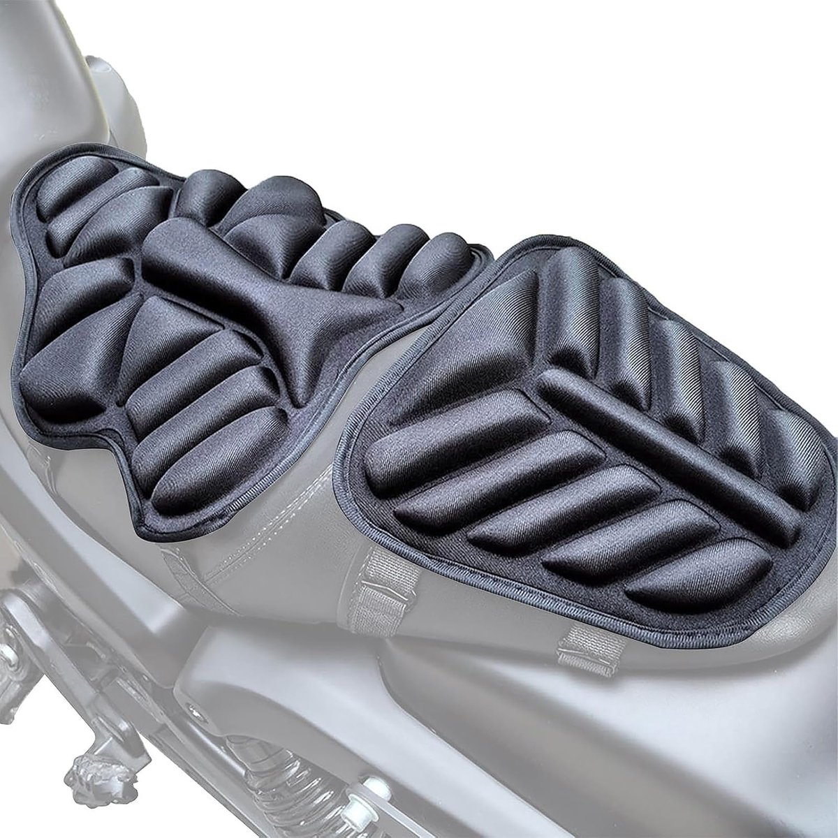 Motorfiets Zadelkussen - Motor Zitkussen - Comfortabel Rijden - Schokabsorberend Drukverlichting - Universeel - Zwart