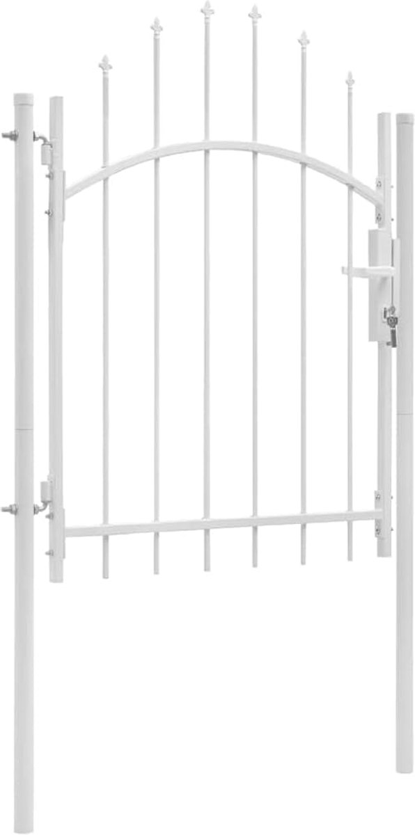 Tuinpoort Staal - Metalen Hek - Tuin Afscheiden - Gepoedercoat Robuust - 1x2 Meter - Wit